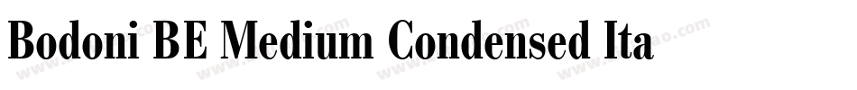 Bodoni BE Medium Condensed Italic字体转换